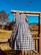 Load image into Gallery viewer, the farm frock ~ custom black or navy gingham xs s m l xl