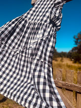 Load image into Gallery viewer, the farm frock ~ custom black or navy gingham xs s m l xl
