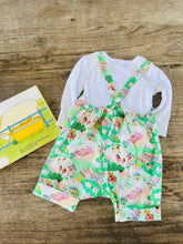 Load image into Gallery viewer, Babes Overalls 12M Green Farm