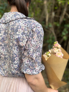 Dulcie Blouse ~ custom made ditsy florals s m l xl