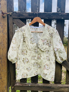 Dulcie Blouse ~ custom made vintage florals s m l xl