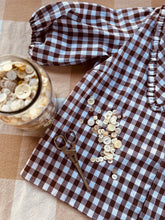 Load image into Gallery viewer, Dulcie Blouse ~ custom made mocha gingham S M L XL

