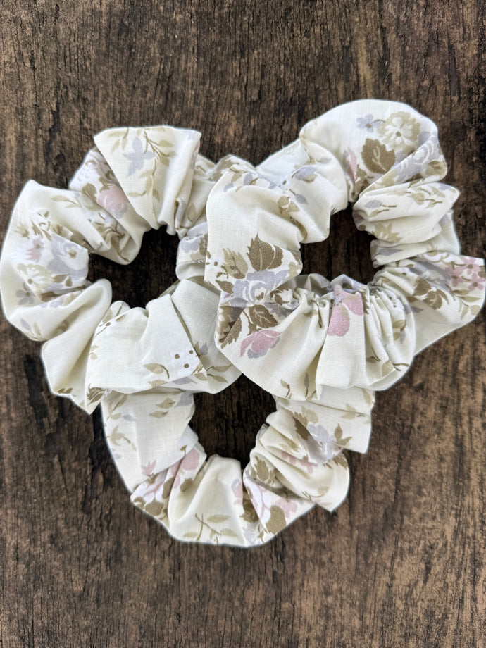 vintage pastel scrunchies