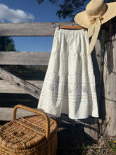 Load image into Gallery viewer, Picnic Skirt 🧺 custom made blue florals
