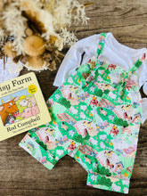Load image into Gallery viewer, Babes Overalls 12M Green Farm
