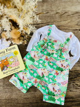 Load image into Gallery viewer, Babes Overalls 12M Green Farm
