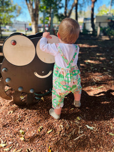 Babes Overalls 12M Green Farm